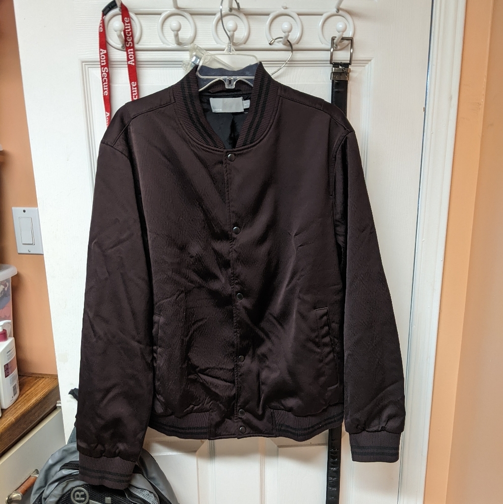 Vince Satin Bomber Jacket XL